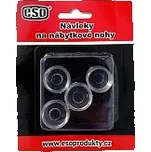 Satos Gumové návleky na stůl či židle pr.16,v.15,hl.13mm TRANSPARENT (sada 4 ks)