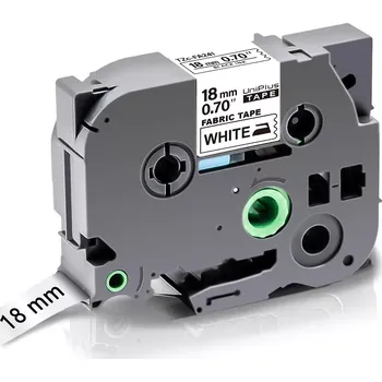 Pásek do tiskárny Kompatibilní páska s Brother TZe-FA241, 18mm x 3m, černý tisk / bílý podklad, zažehlovací