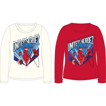 Eplus Dívčí tričko s dlouhým rukávem - Miraculous, krémové Velikost - děti: 140