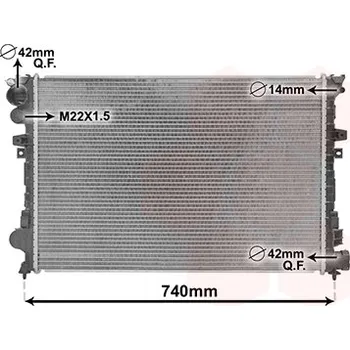 Chladič motoru Chladič, chlazení motoru VAN WEZEL 09002079