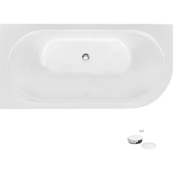 Besco Akrylátová volně stojící vana Avita A-Line CC/NP 150x75 (160x75, 170x75), napouštění přes přepad Rozměry (cm): 150x75, Typ a barva výpustě: McAlpine Click-Clack s napouštěním přes přepad, bílá, Orientace: Levá