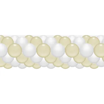 Balónek Balónková girlanda vanilkovo-bílá 3 m balonky.cz b83029