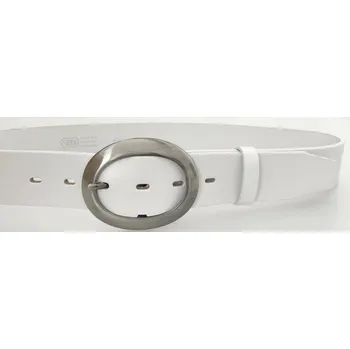 Opasek PENNY BELTS Kožený opasek 11800 bílý - 110 cm