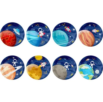 Party nádobí Papírové talířky Vesmír 8ks