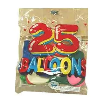 Balónky nafukovací 25ks barevné MIX (SWAN)