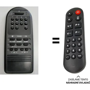 Dálkový ovladač Tesla LCE - LCE3360, LCE3362, LCE3366, LCE3370, LCE3372, náhradní dálkový ovladač pro seniory