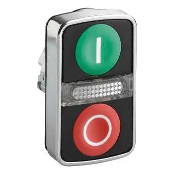 Stykač Ovládací hlavice dvoutlačítková se signálkou SCHNEIDER ZB4BW7A3741