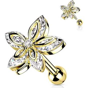 Piercing Šperky4U Cartilage piercing do ucha - CP1086-GD