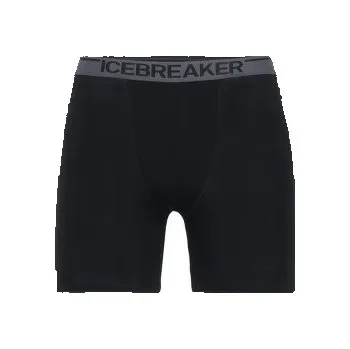 Boxerky Icebreaker Anatomica Long Boxers Men Black černá XL