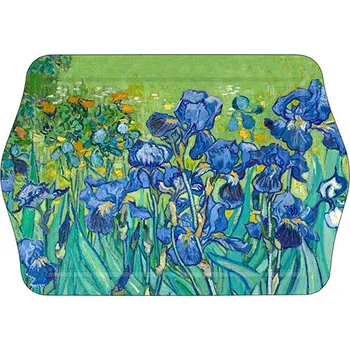 Plumeria Plu - Plechový tácek Vincent van Gogh, Kosatce - 14x21 cm