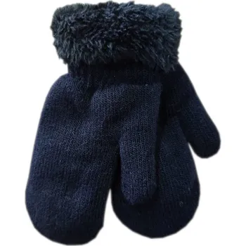 Rukavice Yoclub Kojenecké pletené palcové rukavice Yo RED-0001C - černá Barva: Černá, Velikost: 12cm