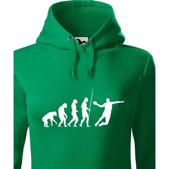 Dámská mikina Dámská mikina Evoluce házená, Barva Zelená, Velikost M, Canvas Dámská mikina Bezvatriko.cz 0944