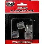 Satos Gumové návleky na stůl či židle pr.12,v.17,hl.14,5mm TRANSPARENT (sada 4 ks)