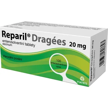 Lék na srdce, cévy a krev Reparil-Dragées 20 mg 100 enterosolventních tablet