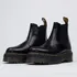 Pánská zimní obuv Dr. Martens 2976 Quad Smooth Leather Platform Chelsea Boots černá