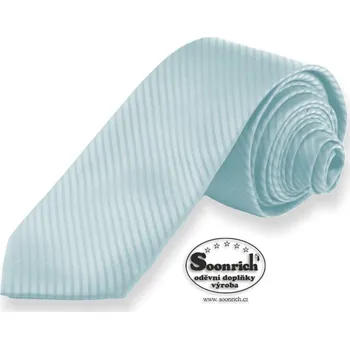 kravata úzká modrá pruhovaná, ku007