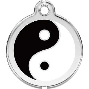 psí známka Známka Red Dingo Ying Yang černá velikost známky: S - 20 mm