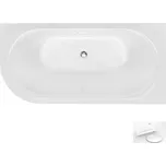 Besco Akrylátová volně stojící vana Avita A-Line Glam S CC/SP 150x75 (160x75, 170x75), s přepadem Rozměry (cm): 150x75, Typ a barva výpustě: Alcaplast Click-Clack se šterbinovým přepadem, bílá, Orientace: Pravá