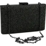 Kabelka - psaníčko metalické, barva 2 černá stříbrná