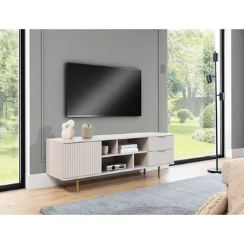 Televizní stolek Moderní TV stolek Nubia - kašmír / zlatobéžová