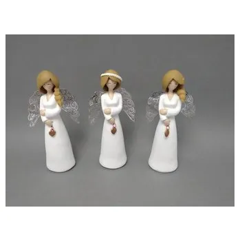 Vánoce Anděl s copem kovová křídla