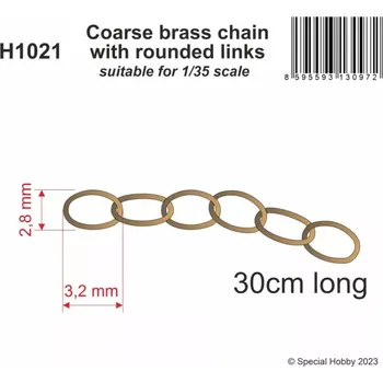 Plastikový model CMK Coarse brass chain w/ rounded links - 1/35 (30 cm)