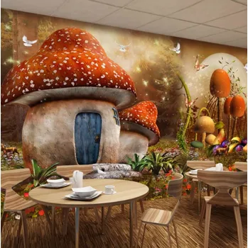 Tapeta Solution Media 3D tapeta - Pohádkové muchomůrky MU971 2 - Voděodolná hedvábná tkanina - Textilní tapeta lesklá - 200g/m2