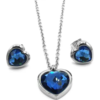 Souprava šperků Steel Jewelry souprava NÁHRDELNÍK NÁUŠNICE SRDCE Chirurgická ocel SET231168 dárkové balení zdarma