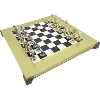 Šachy Exkluzivní mosazné šachy Staunton S32BLA 28x28cm