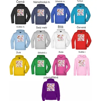 Dívčí mikina Mikina Roblox Koláž Barva: Nebesky modrá/Světle modrá, Velikost: 122/128 - 7/8let, Varianta: Dětské - UNI