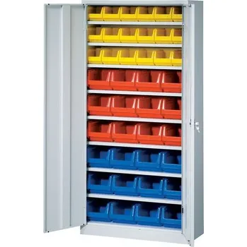 Dílenský regál Skříň s boxy (42 ks)