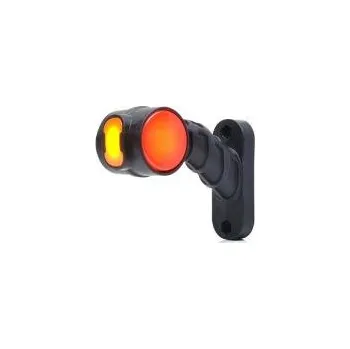 Přídavný světlomet Poziční světlo - tykadlo LED 12/24V, NEON EFEKT, šikmé, krátké, čirá/oranžová/červená, levé 16358