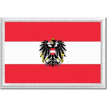 Vlajka Pelisport Rakouská vlajka tištěná nášivka 6 x 4 cm