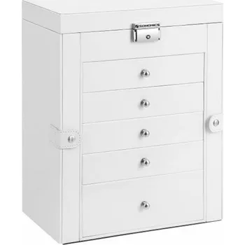 Šperkovnice Šperkovnice Bílá krabička na šperky a hodinky song