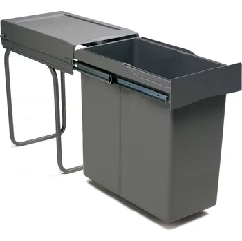 Odpadkový koš Gollinucci Výsuvný odpadkový koš LINEA 300 mm - 1x40 l / Antracit