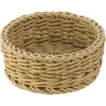 chlebník Košík polyratan kulatý, tmavý