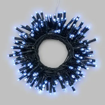 Vánoční osvětlení Xmasking Bateriový řetěz s časovačem 20 m 500 LED studená bílá
