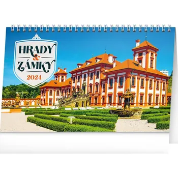 Kalendář Stolní kalendář Hrady a zámky 2024, 23,1 x 14,5 cm