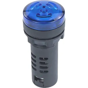 Relé LED kontrolka s bzučákem AD16-22SM, IP65 pro průměr otvoru 22mm Modrá 24 V AC/DC
