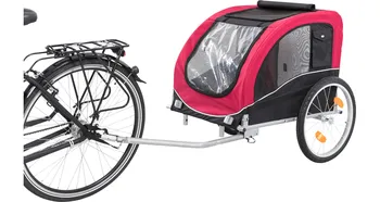 Přívěsný vozík pro psa Trixie Vozík pro psa za jízdní kolo 53 x 60 x 60/117 cm černý/červený