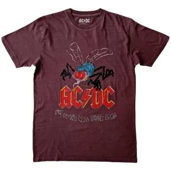 Pánské oblečení Merch AC/DC: Ac/dc Unisex T-shirt: Fly On The Wall Tour (medium) M