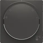 ABB - Zoni, Kryt termostatu prostorového s otočným ovládáním, s upevňovací maticí; matná černá