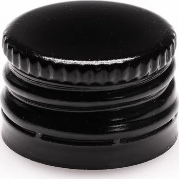 Zátka lahví -šroubovací 18x12mm, (Al+korek), 1ks, černá