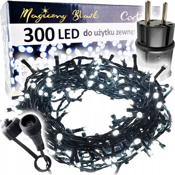 Vánoční dekorace Cortina Vánoční osvětlení světýlka řetěz 300LED venkovní studená bílá