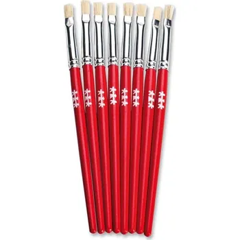 Umělecký štětec Standardní ploché štětce 5 mm, Sada 8 ks.