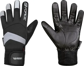 Cyklistické rukavice Force Warm 90458MP černé