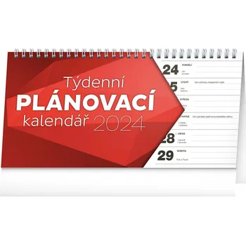 Kalendář Stolní kalendář Plánovací řádkový 2024, 25 x 12,5 cm