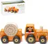 Dřevěná hračka Cubika 15351 traktor s vlekem
