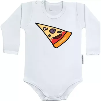 Kojenecký body Dětské body s dlouhým rukávem Pizza - kousek
