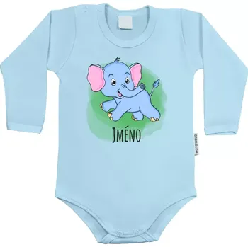 Kojenecký body Dětské body s dlouhým rukávem Sloník